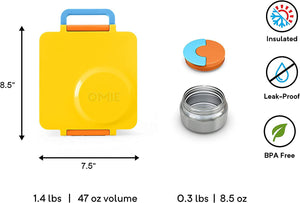 OmieBox Thermoisolierte gelbe Bento-Lunchbox