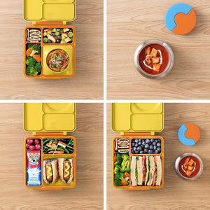 OmieBox Thermoisolierte gelbe Bento-Lunchbox