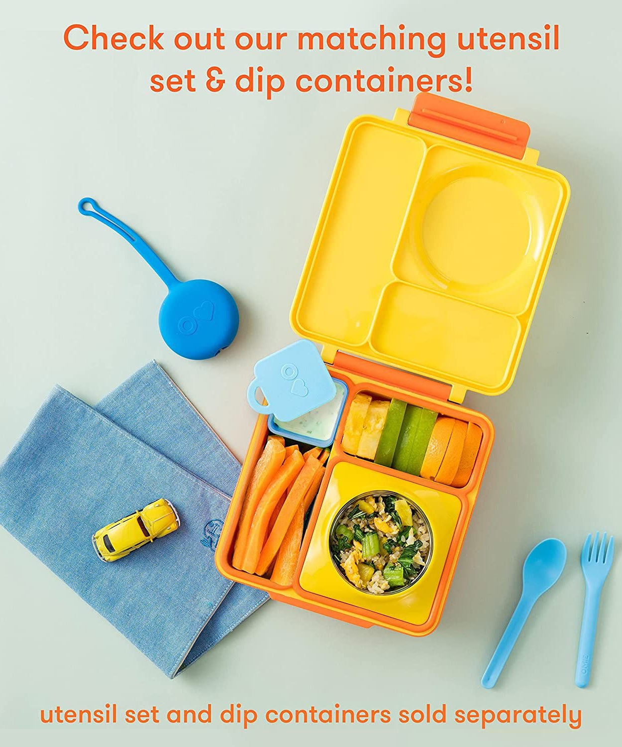 OmieBox Wärmegedämmte Gelbe Bento Essensbox