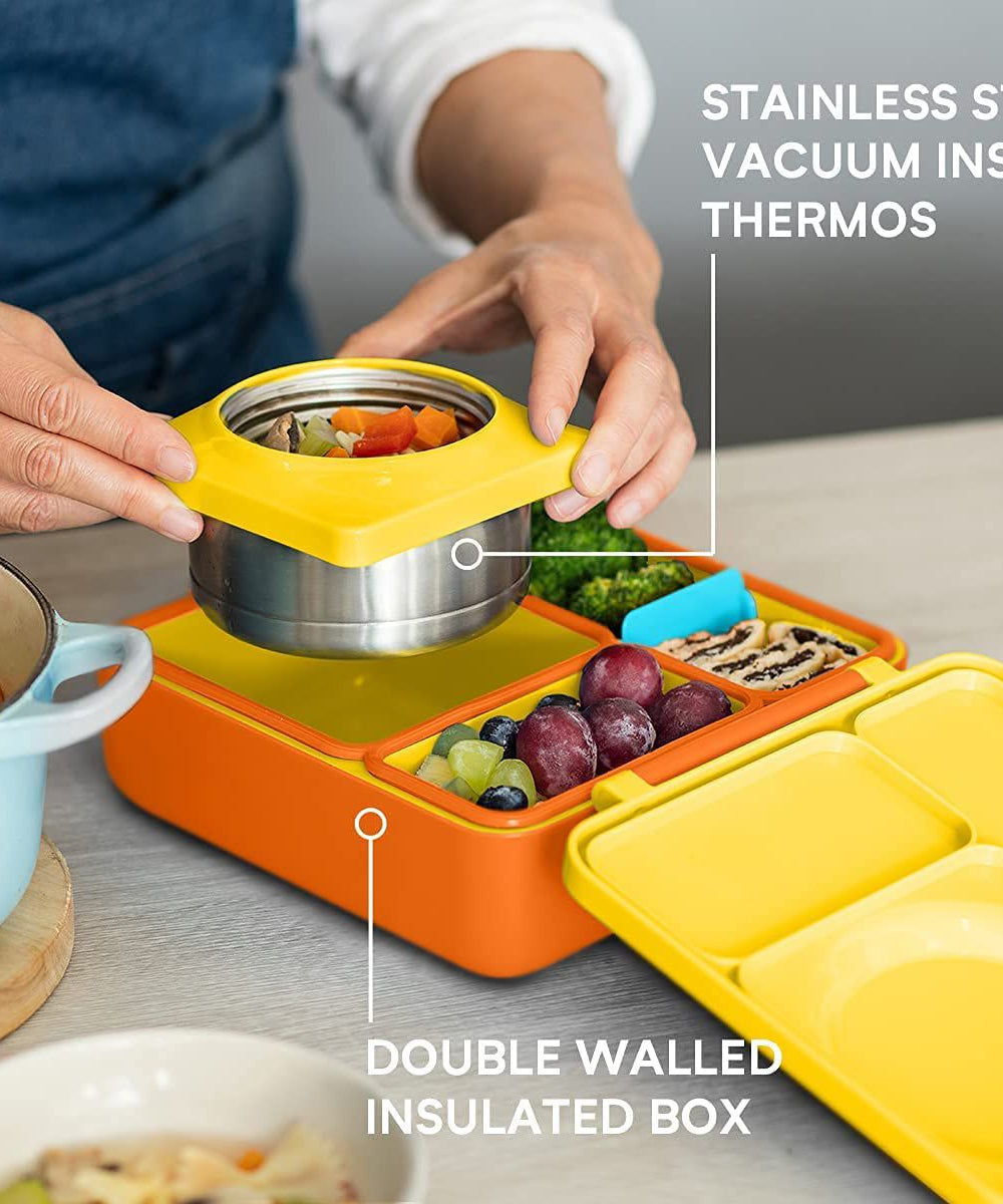 OmieBox Wärmegedämmte Gelbe Bento Essensbox