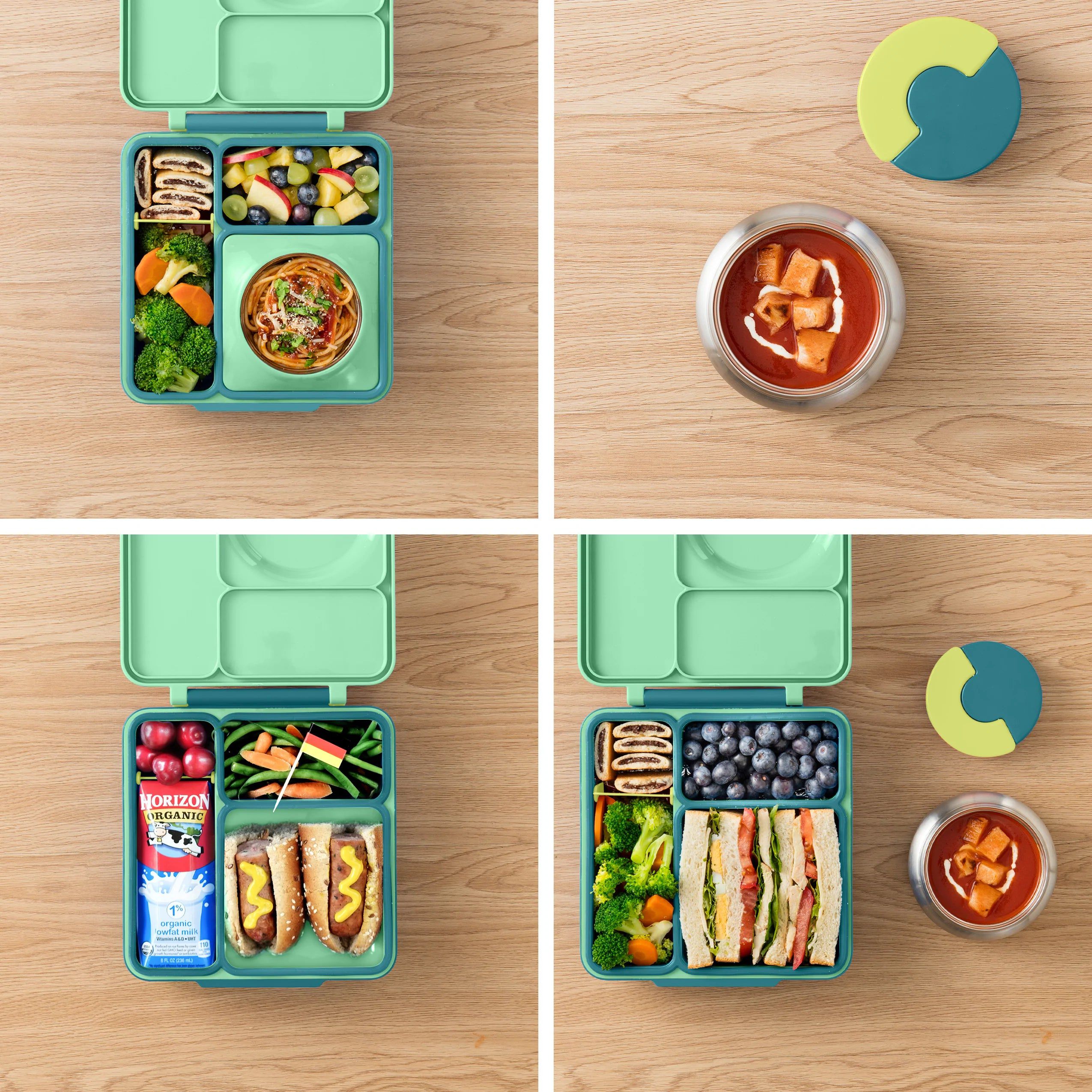OmieBox - Isolierte Bento-Lunchbox, grün