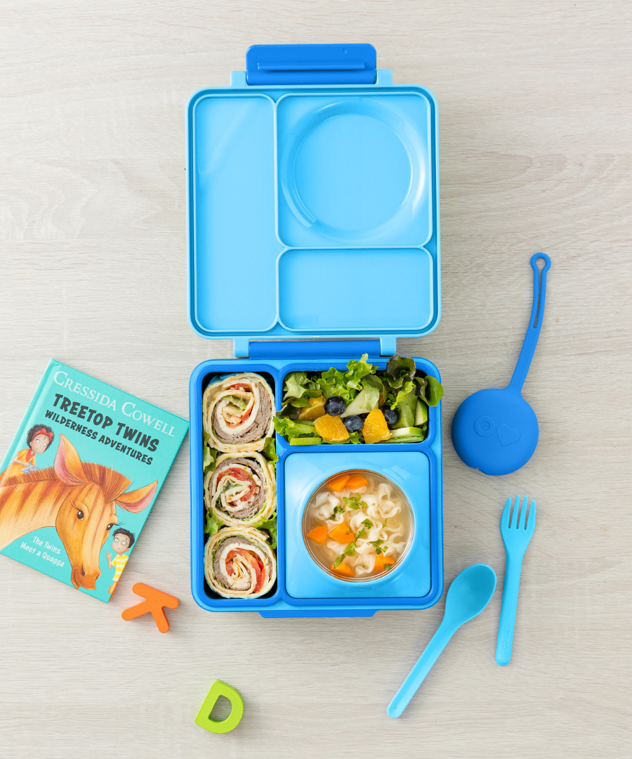 Omiebox - OmiePod Capri Blaues Silikon Gabel- und Löffelset