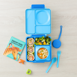 Omiebox - OmiePod Capri Blau Silikon-Gabel- und Löffel-Set
