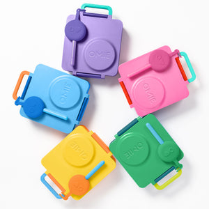Omiebox - OmiePod Capri Blau Silikon-Gabel- und Löffel-Set