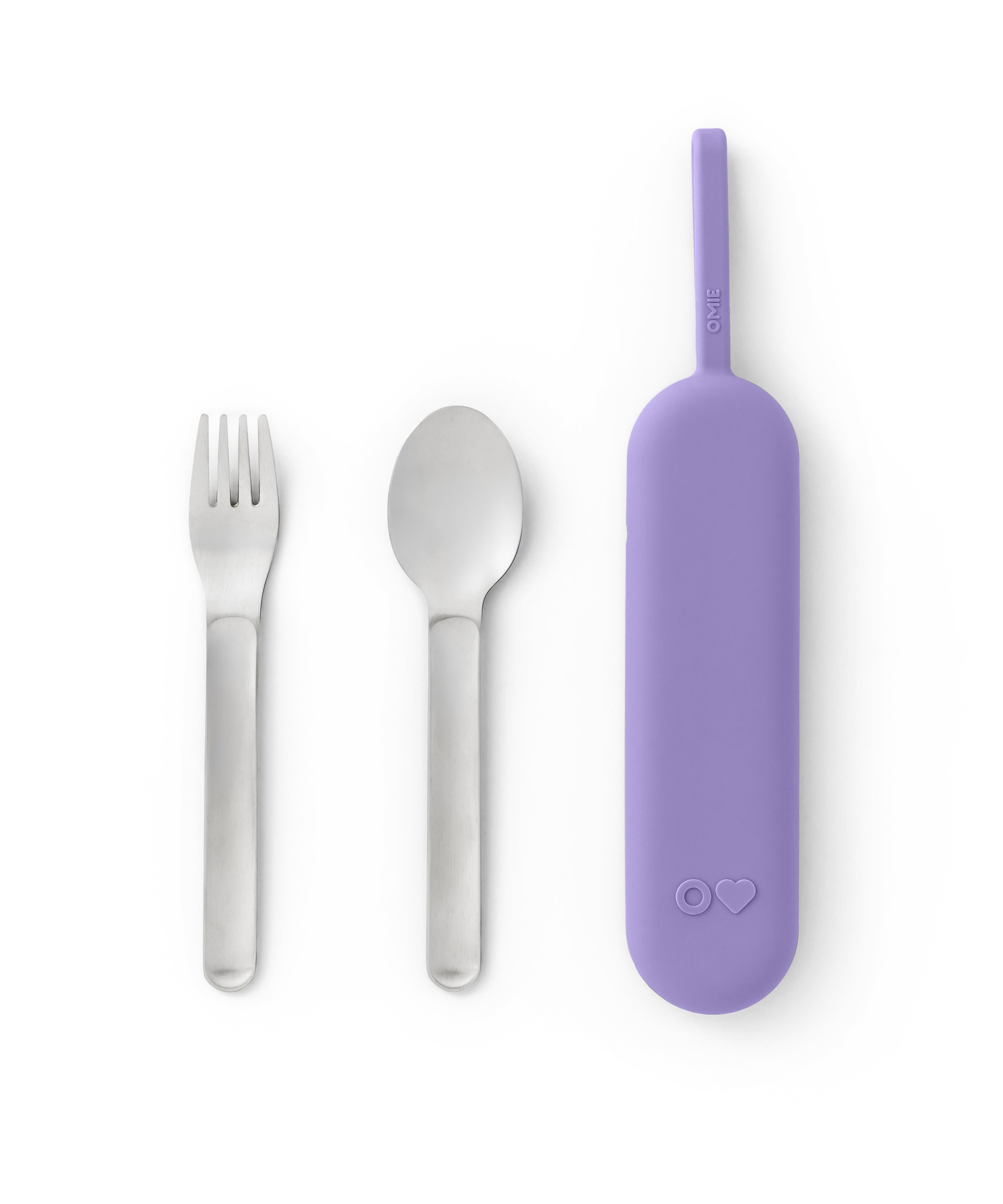 Omiebox - OmiePod UP Veilchen Silikon Gabel und Löffel Set