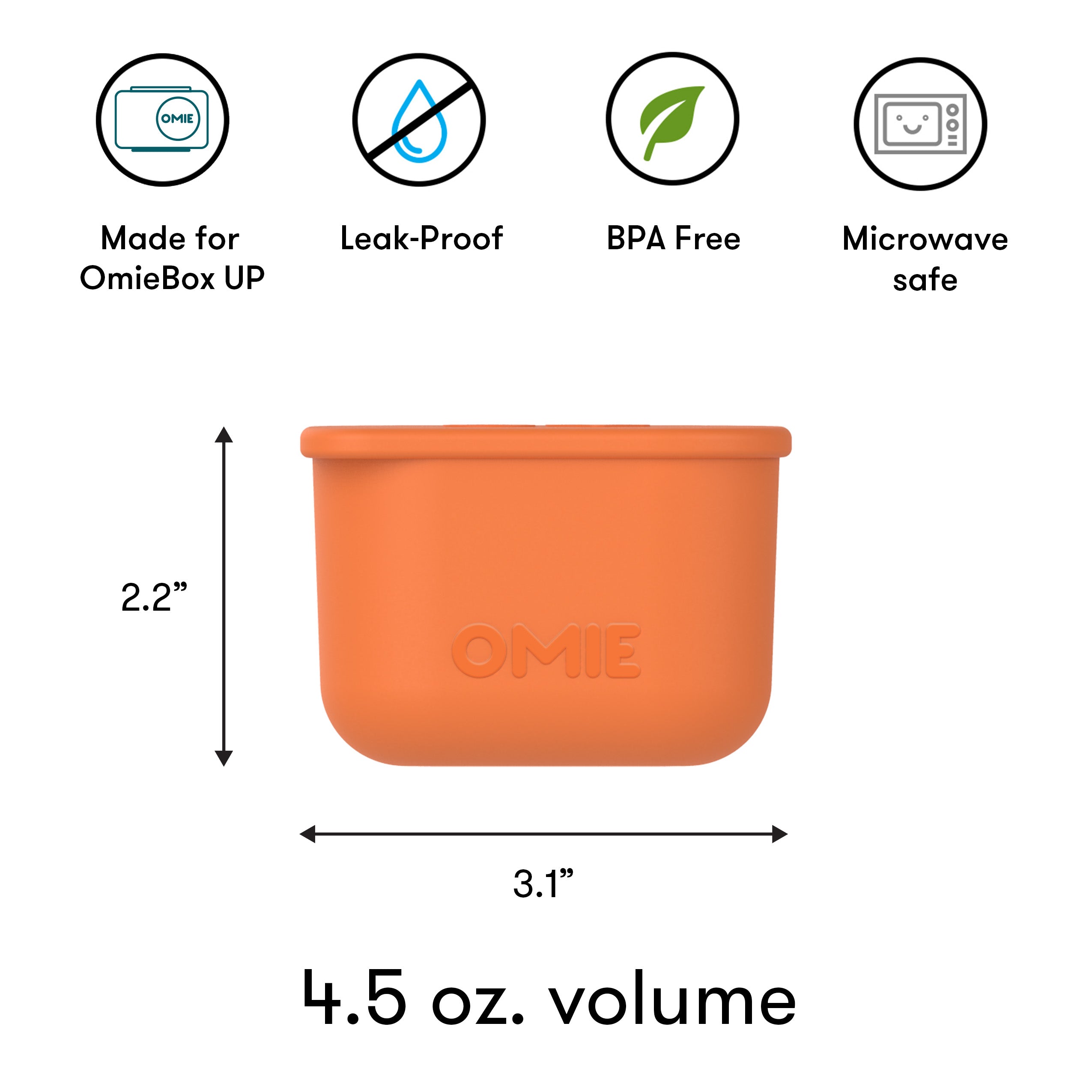 Omiebox - UP Bento Kutusu İç Bölme Kapları 2li Mavi/Turuncu