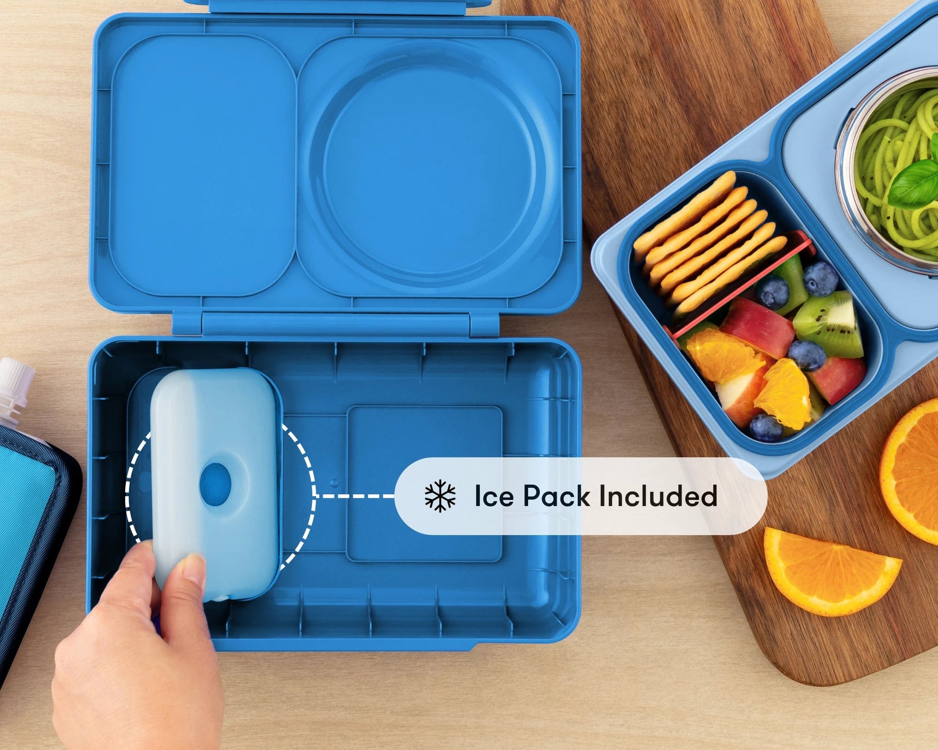 Omiebox - UP Isı Yalıtımlı 2. Nesil Kozmik Mavi Bento Yemek Kutusu