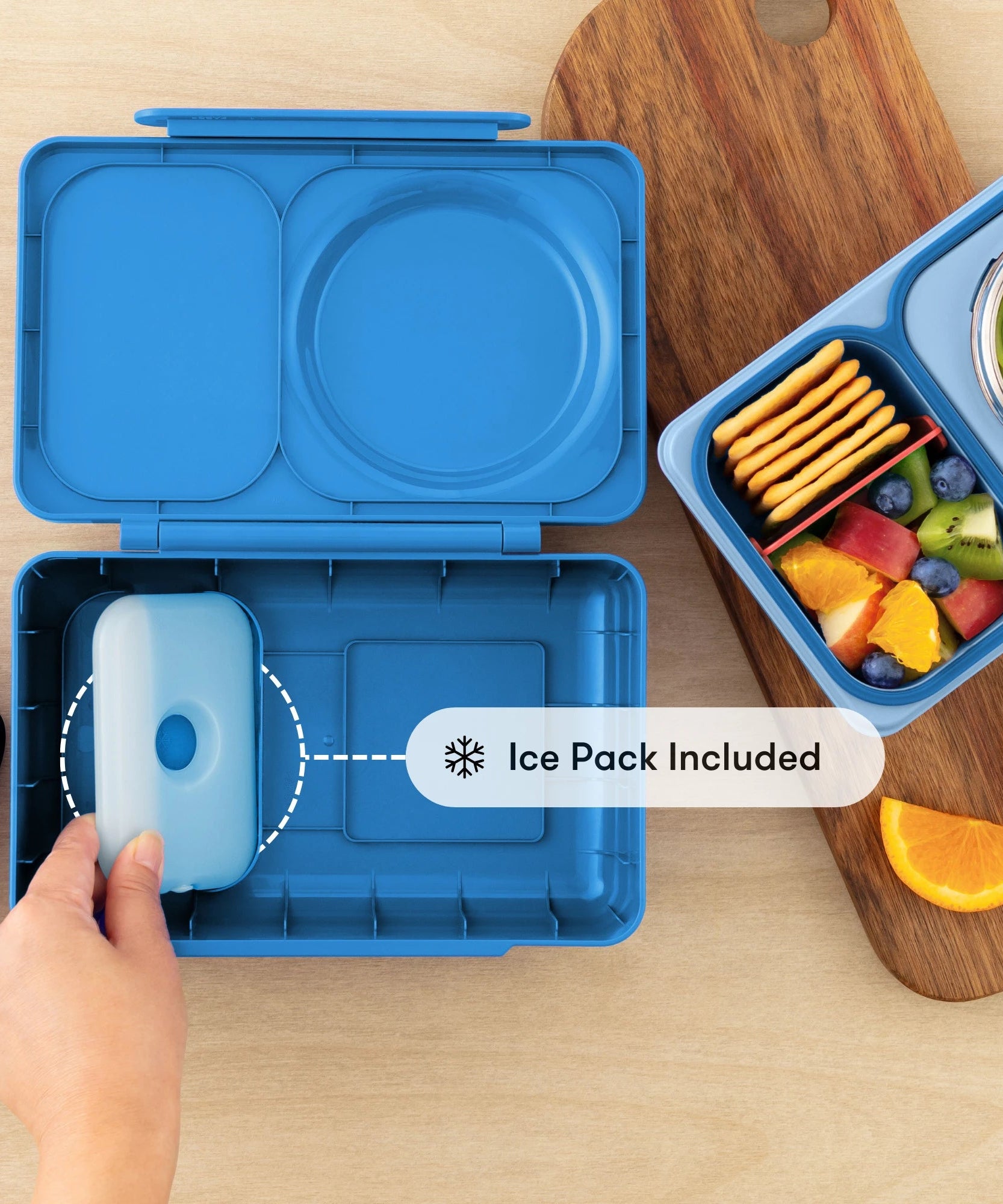 Omiebox - UP Isı Yalıtımlı 2. Nesil Kozmik Mavi Bento Yemek Kutusu