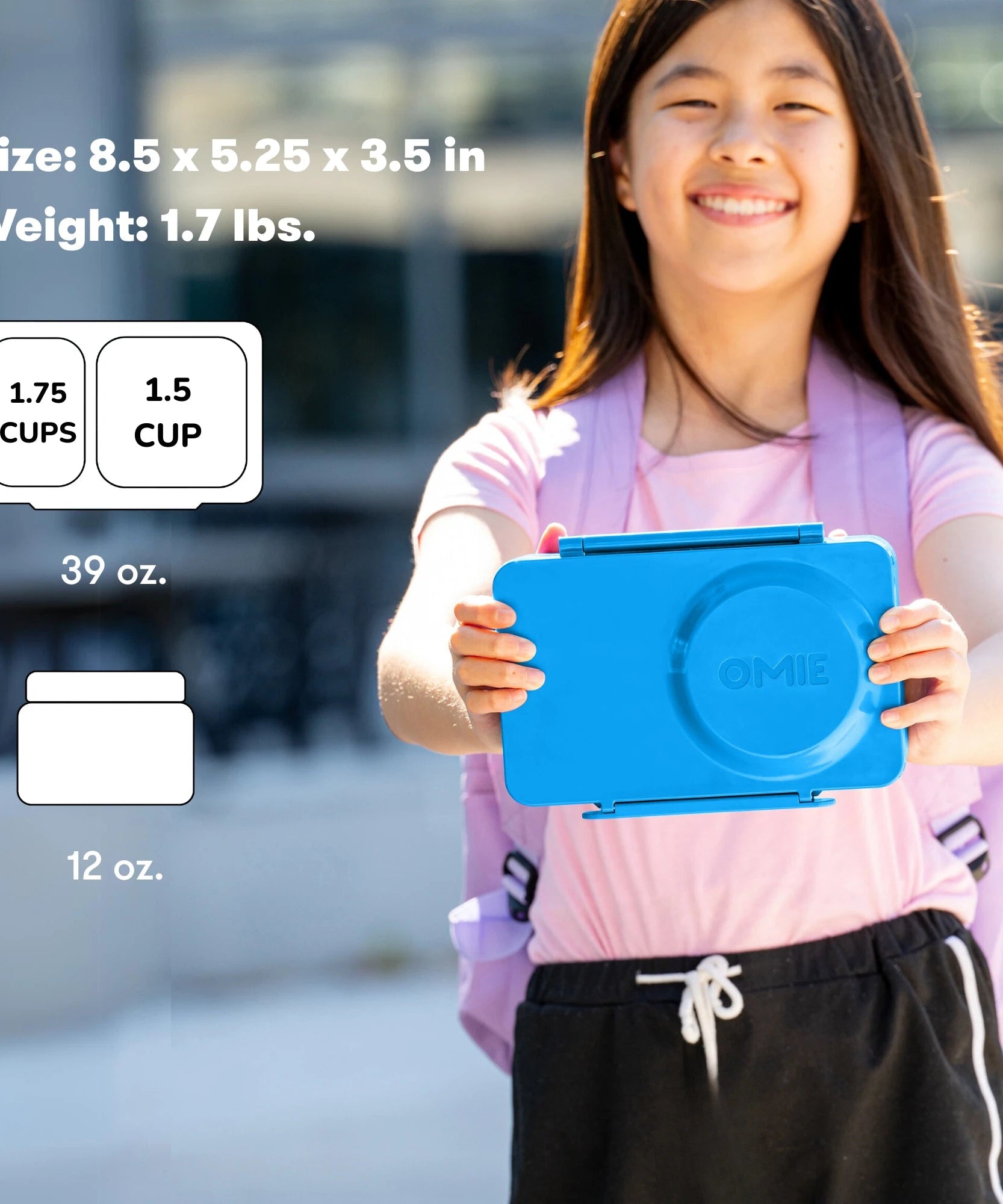 Omiebox - UP Isı Yalıtımlı 2. Nesil Kozmik Mavi Bento Yemek Kutusu