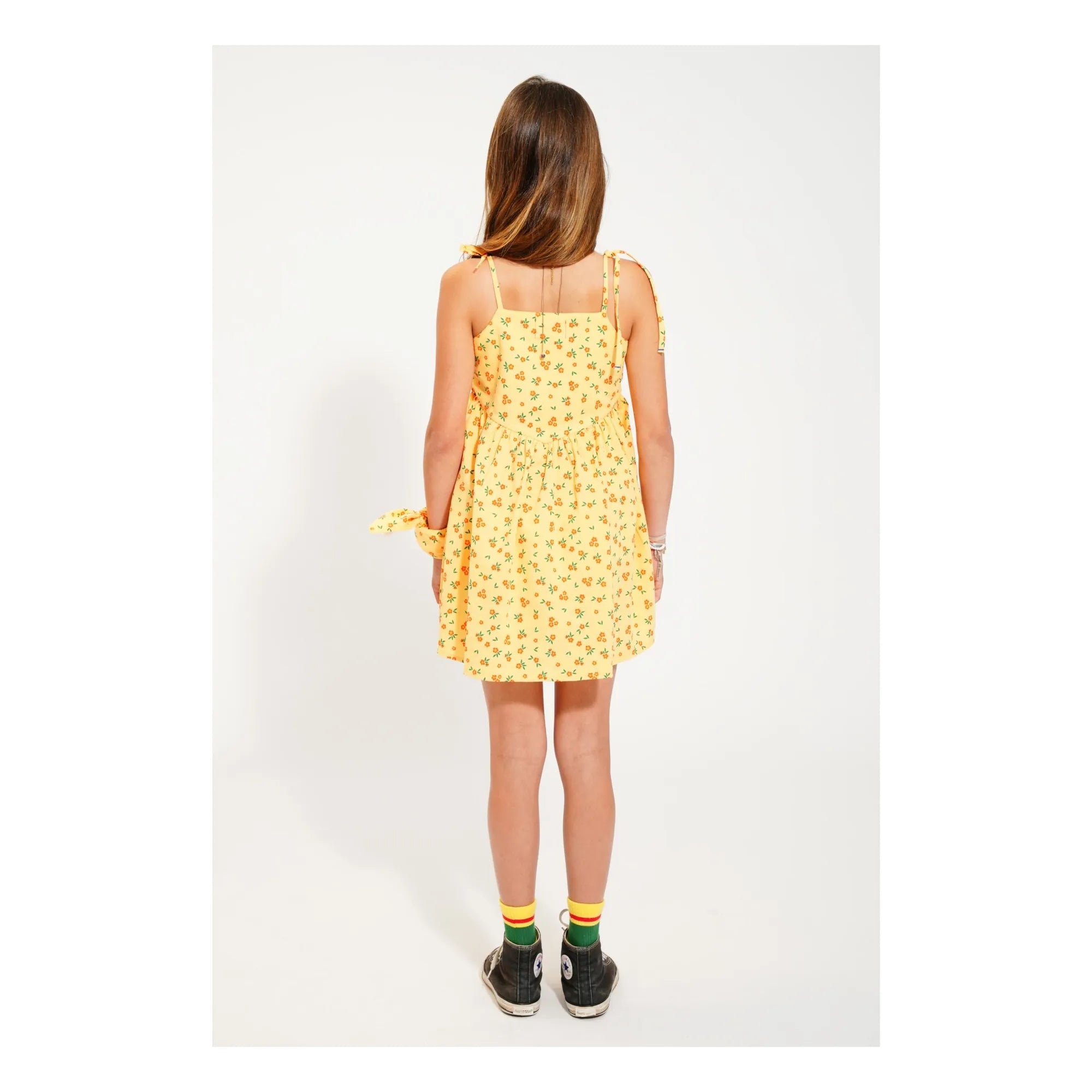 Piupiuchick - Blumenkleid aus Bio-Baumwolle | Gelb