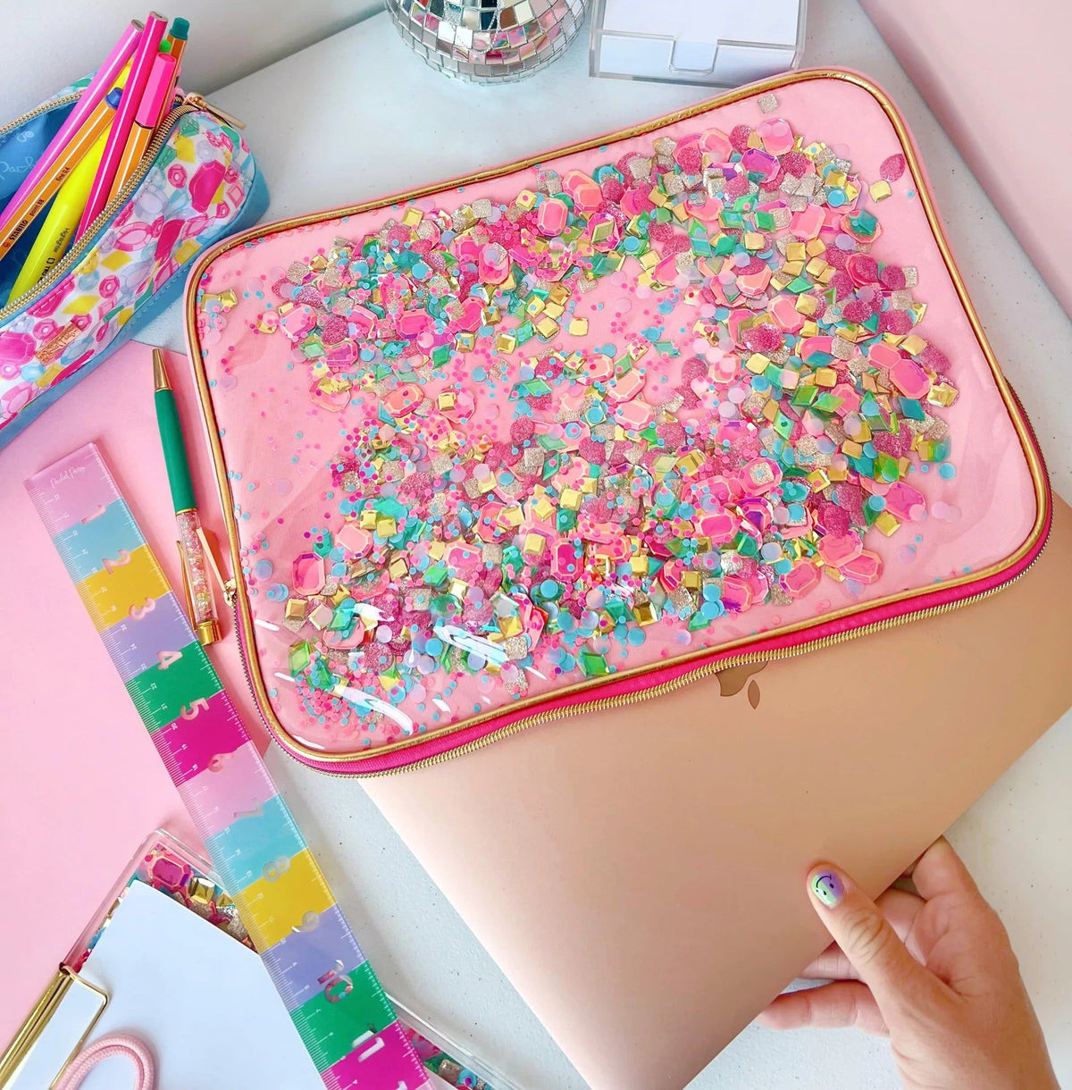 Gepackte Party – Konfetti-Laptoptasche 