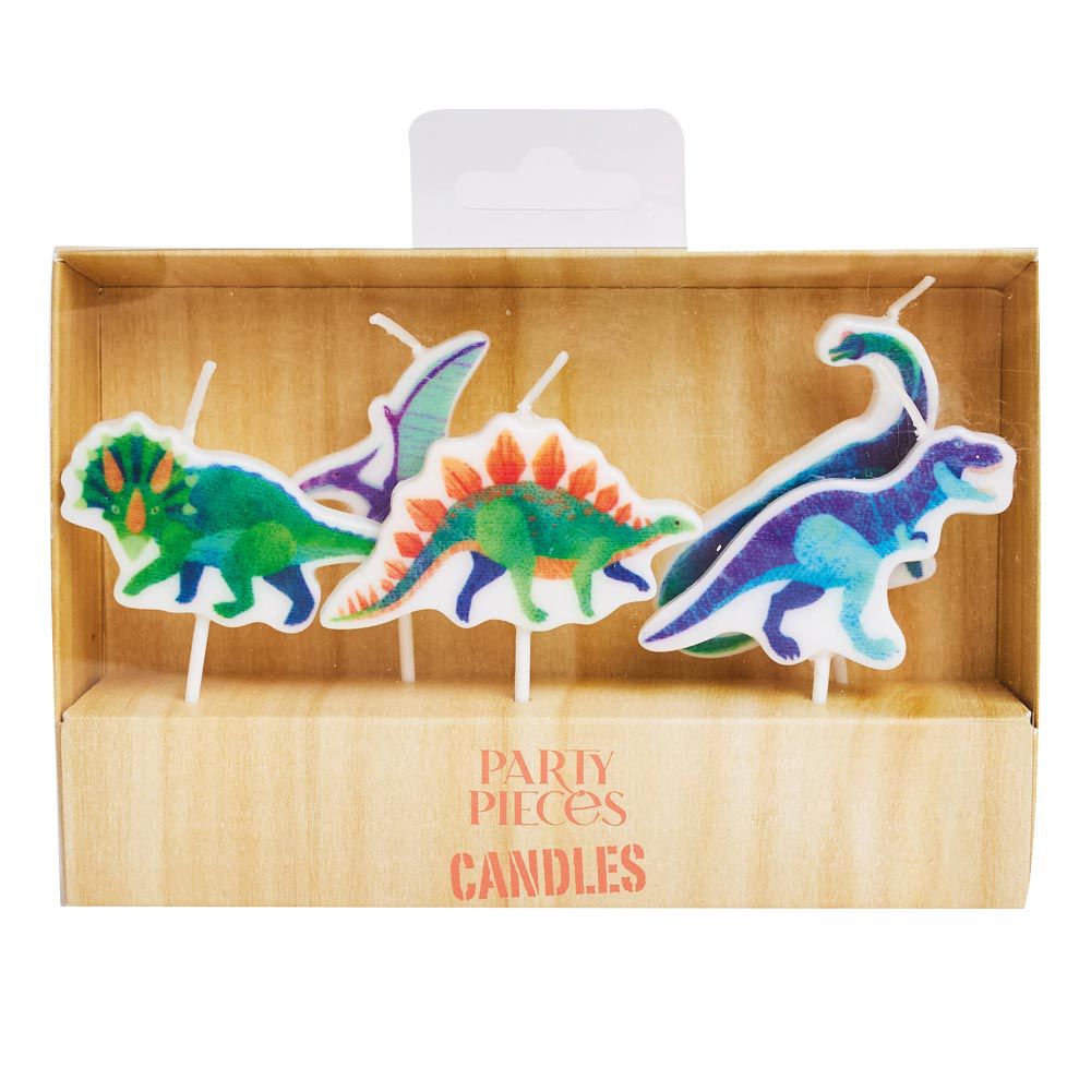 Party Pieces - Entdecker Dino 5er Partykerzen
