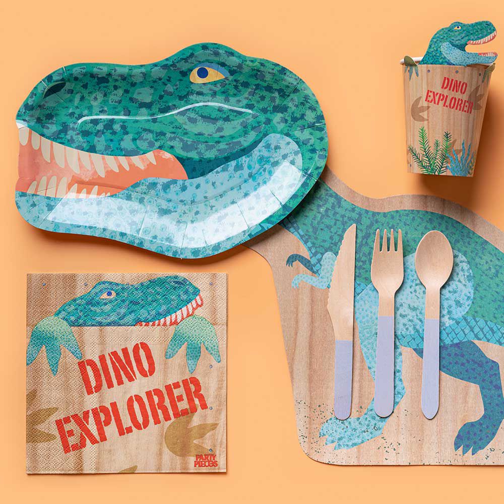 Party Pieces - Entdecker Dino 8er Pack Partyteller