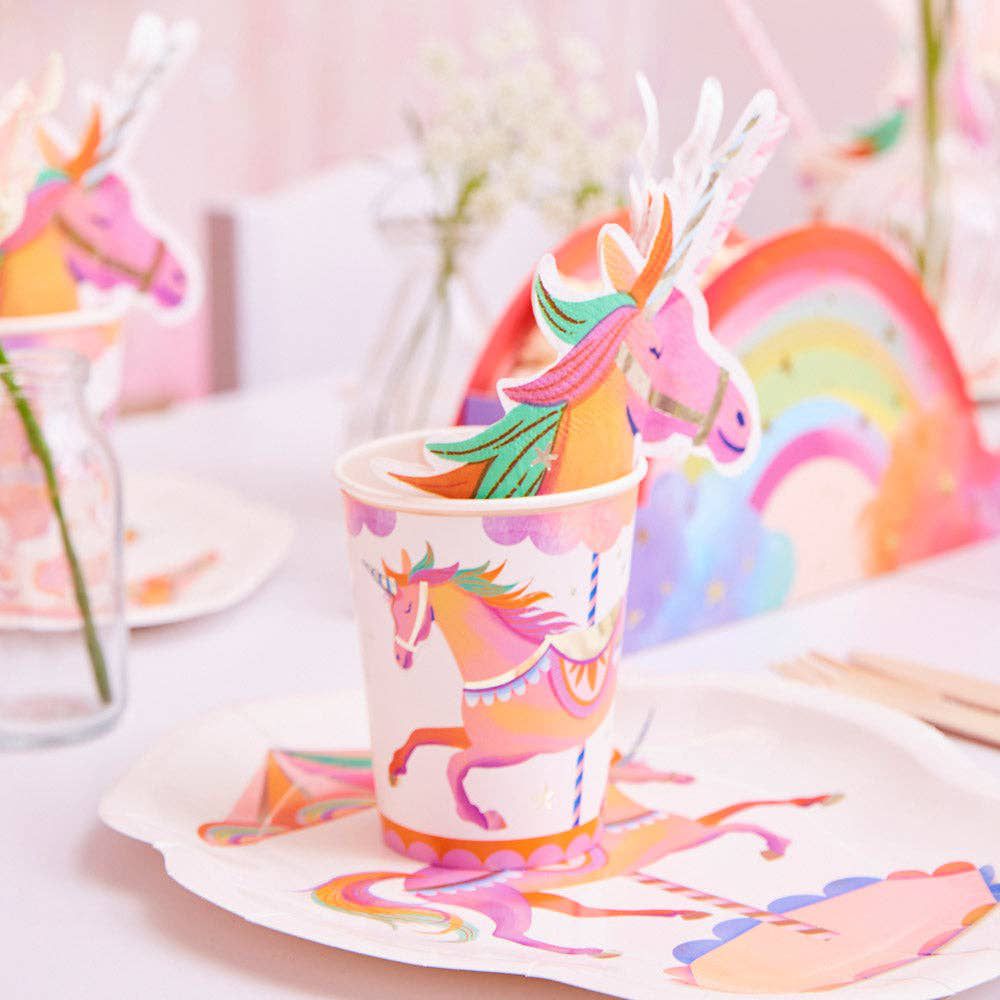 Party Pieces – Einhorn-Party-Pappbecher im 8er-Pack 