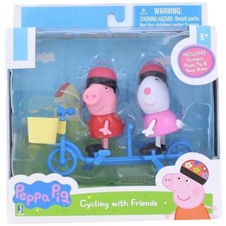 Peppa Pig - Spielfigur Set bei Fahrradtour mit Freund