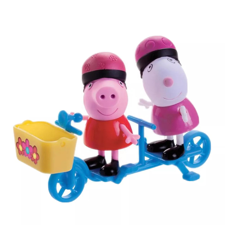 Peppa Pig - Spielfigur Set bei Fahrradtour mit Freund