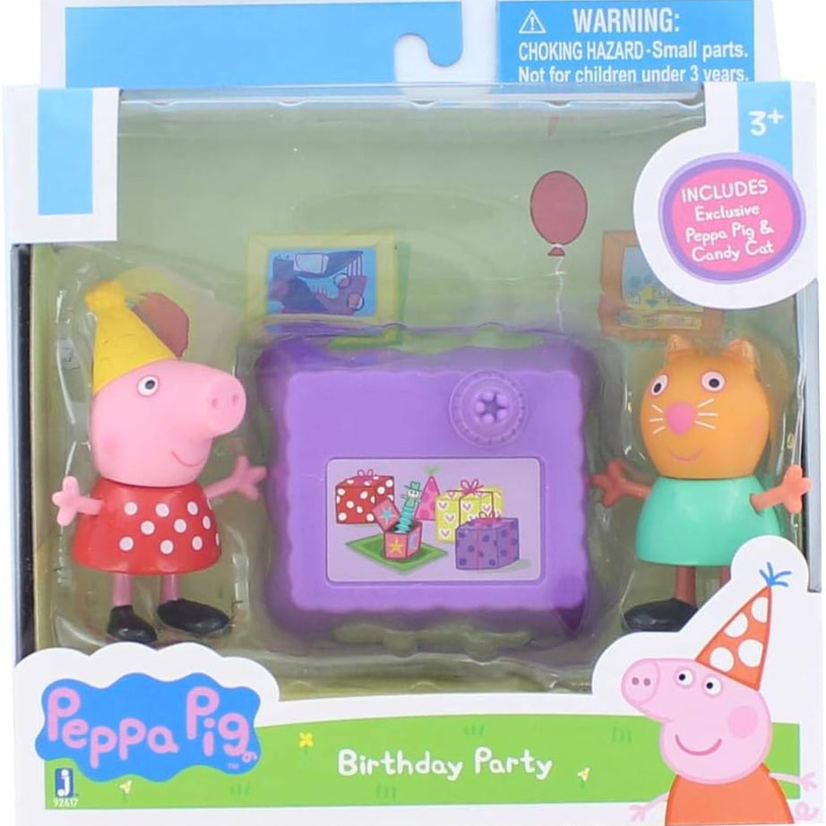 Peppa Pig - Peppa & Candy Kedi Doğum Günü Partisi Figür Oyuncak Seti