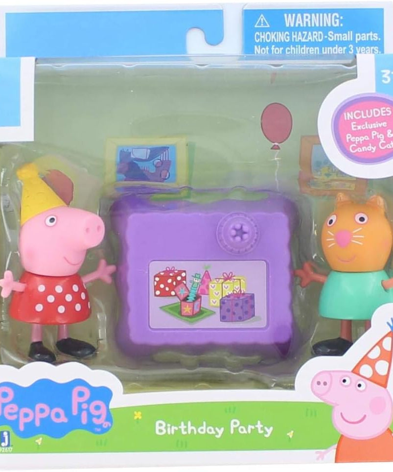 Peppa Pig - Peppa & Candy Katzen Geburtstagsfeier Figuren Spielzeug Set