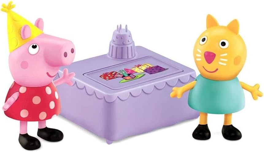 Peppa Pig - Peppa & Candy Katzen Geburtstagsfeier Figuren Spielzeug Set