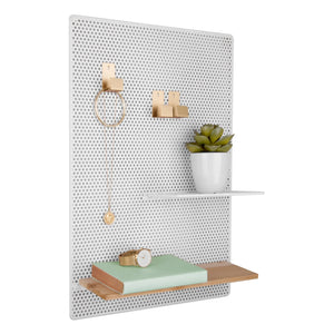 Present Time - Lochblech-Memotafel | Weiß