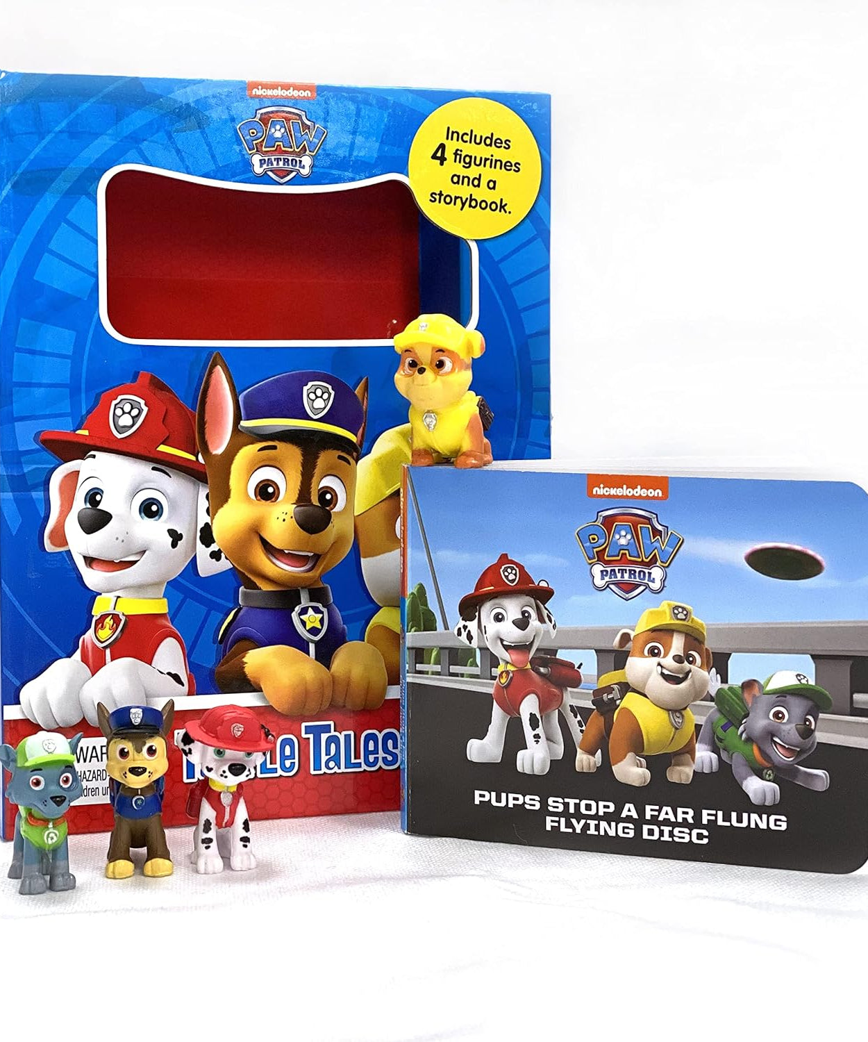 Phidal - Paw Patrol Tattle Tales Figuren-Spielzeug Englisches Aktivitäts- und Geschichtenbuch