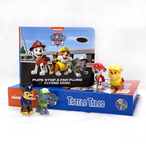 Phidal - Paw Patrol Tattle Tales Englische Aktivitäts- und Geschichtenbuch mit Figurenspielzeug