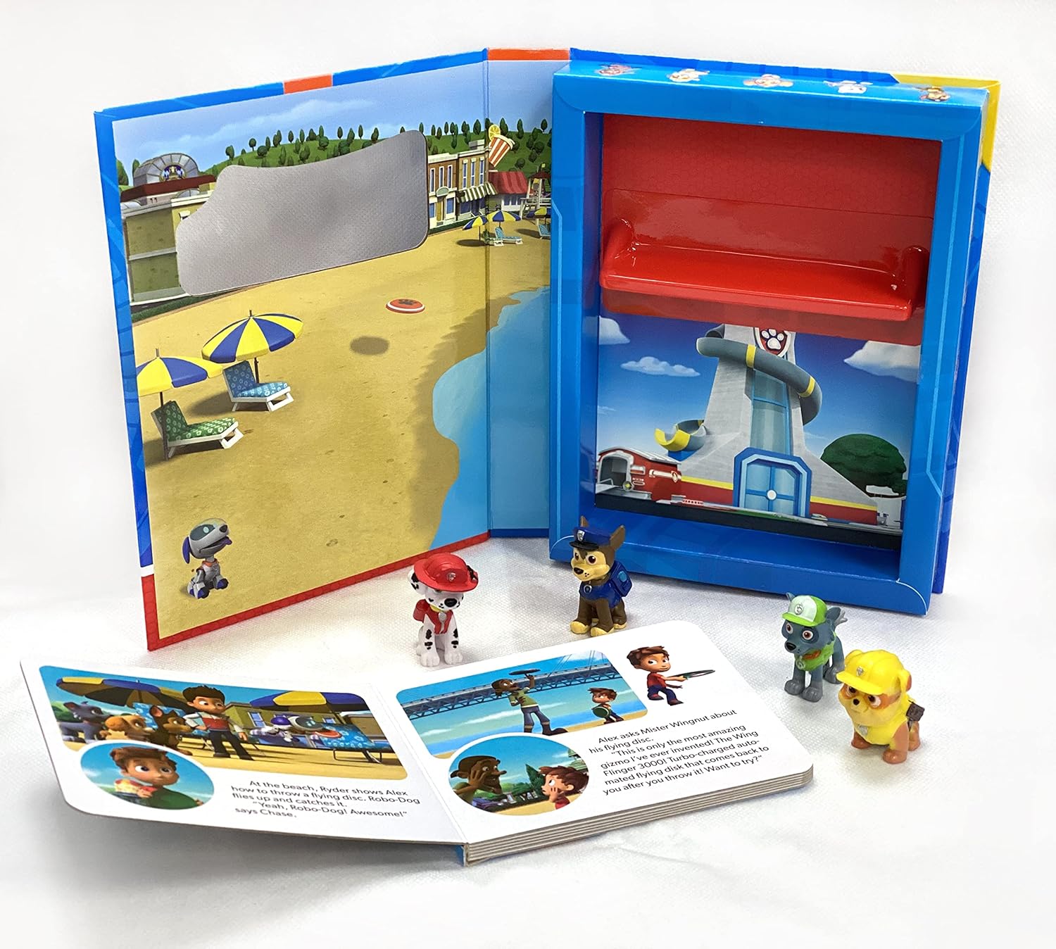 Phidal - Paw Patrol Tattle Tales Figuren-Spielzeug Englisches Aktivitäts- und Geschichtenbuch