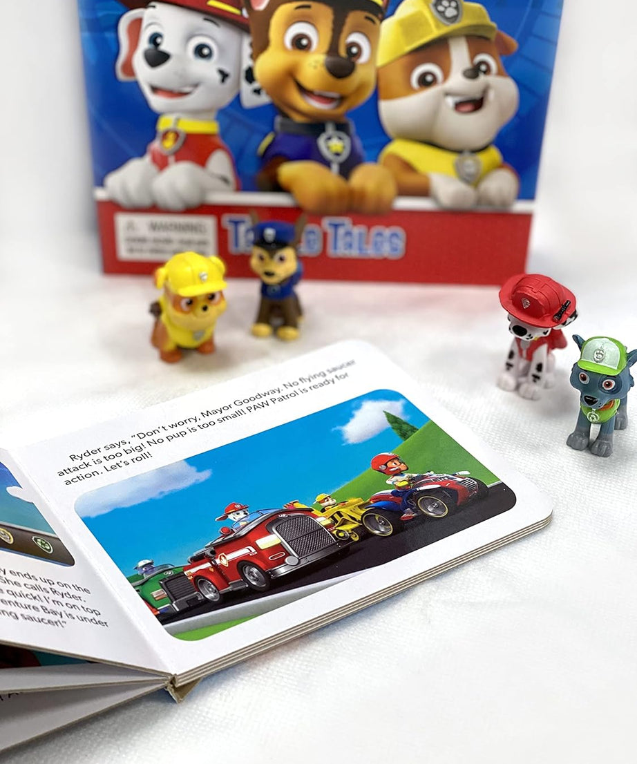 Phidal - Paw Patrol Tattle Tales Figuren-Spielzeug Englisches Aktivitäts- und Geschichtenbuch