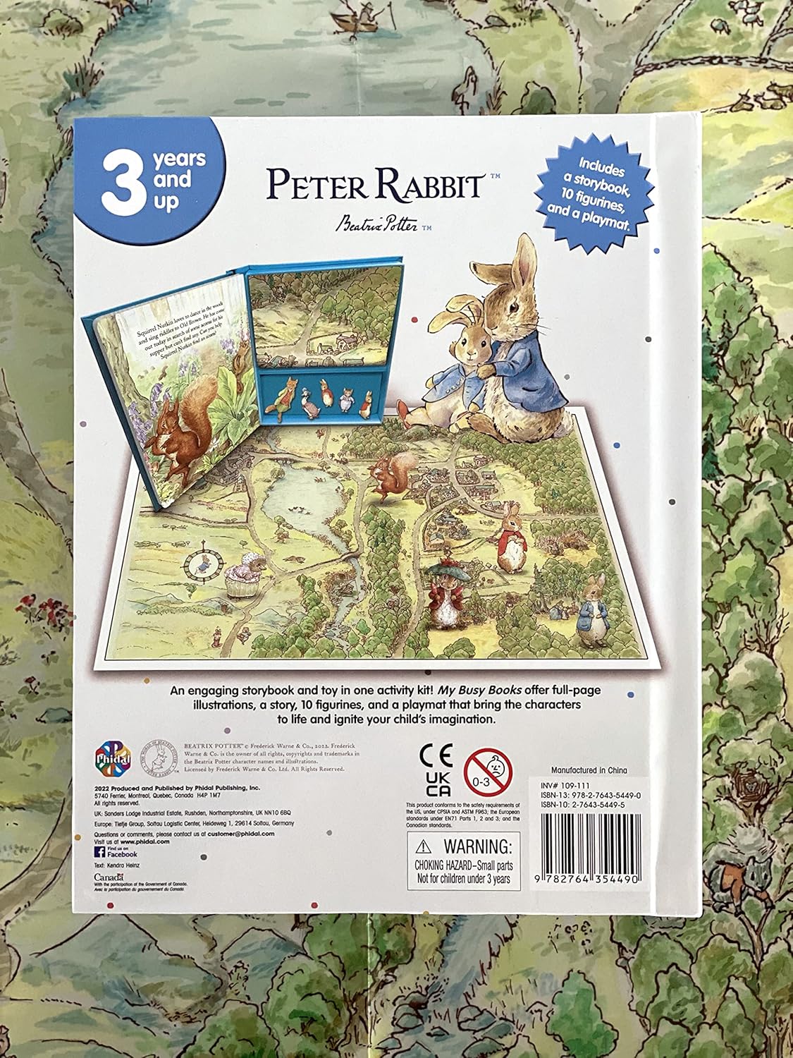 Phidal - Peter Hase Figuren-Spielzeug und englisches Aktivitäts- und Geschichtenbuch