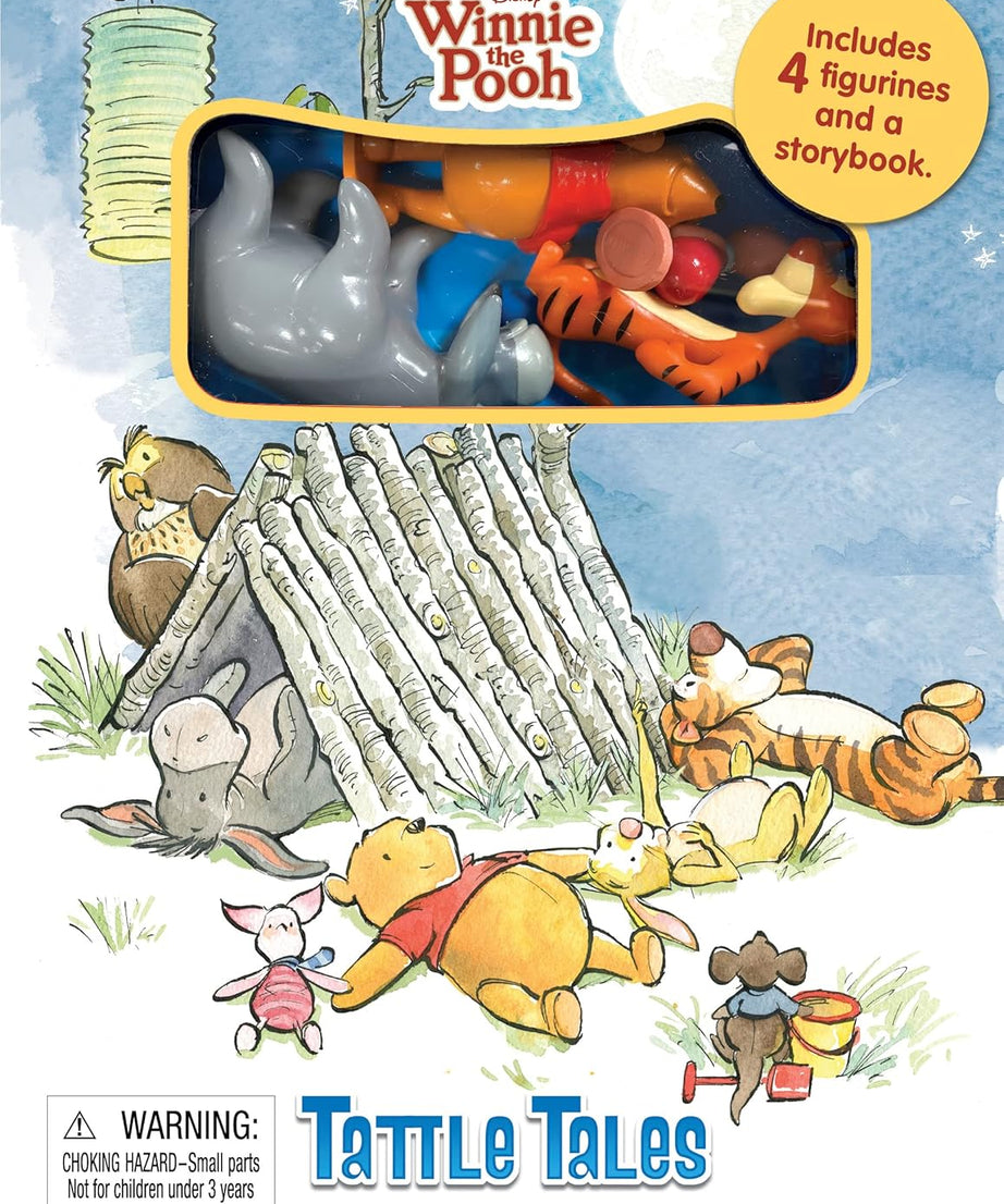 Phidal - Winnie Puuh Tattle Tales Figuren-Spielzeug Englisches Aktivitäts- und Geschichtenbuch