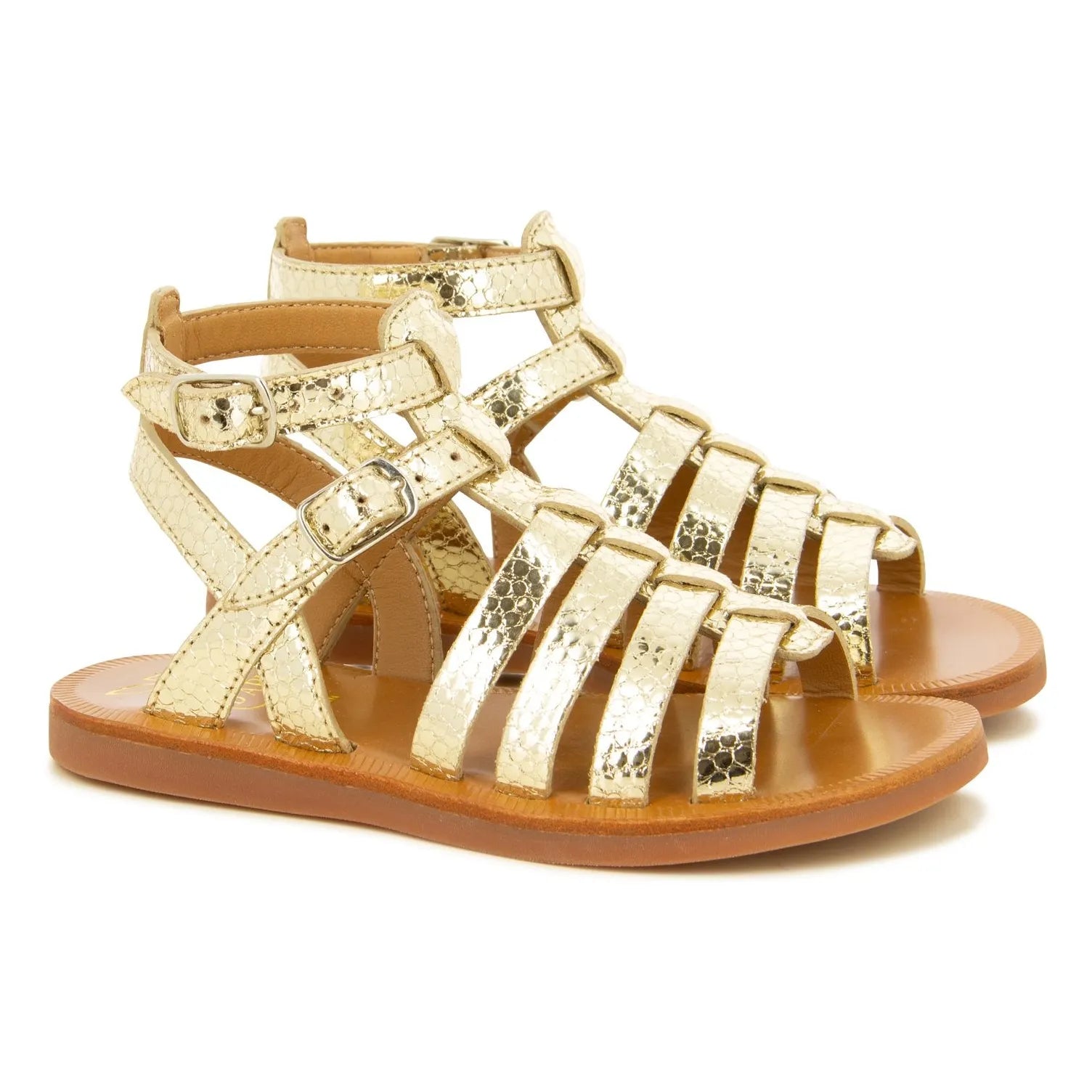 Pom d'Api - Plagette Gladiator Sandale | Gold