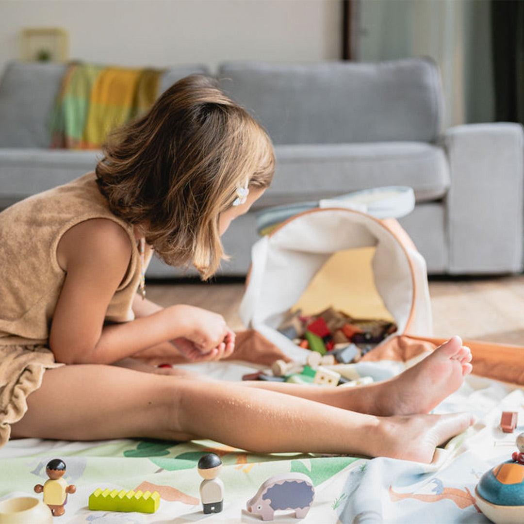 Play & Go Convertible Toy Storage Bag & Mat - Zoo-Play Mats-Zoo- | Natural Baby Shower