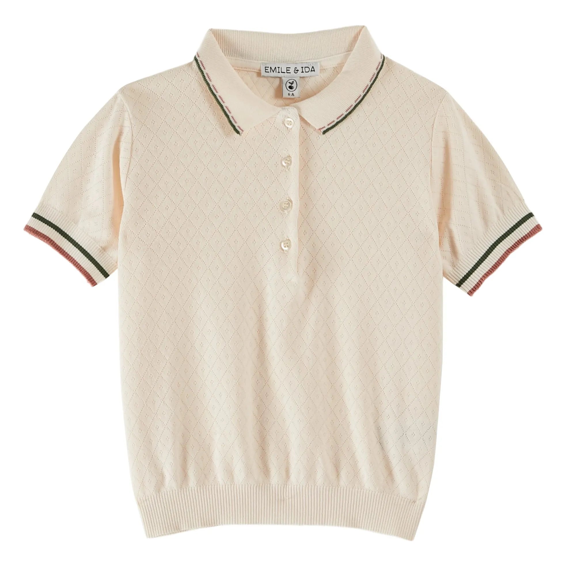 Emile et Ida - Polo Pointelle | Creme
