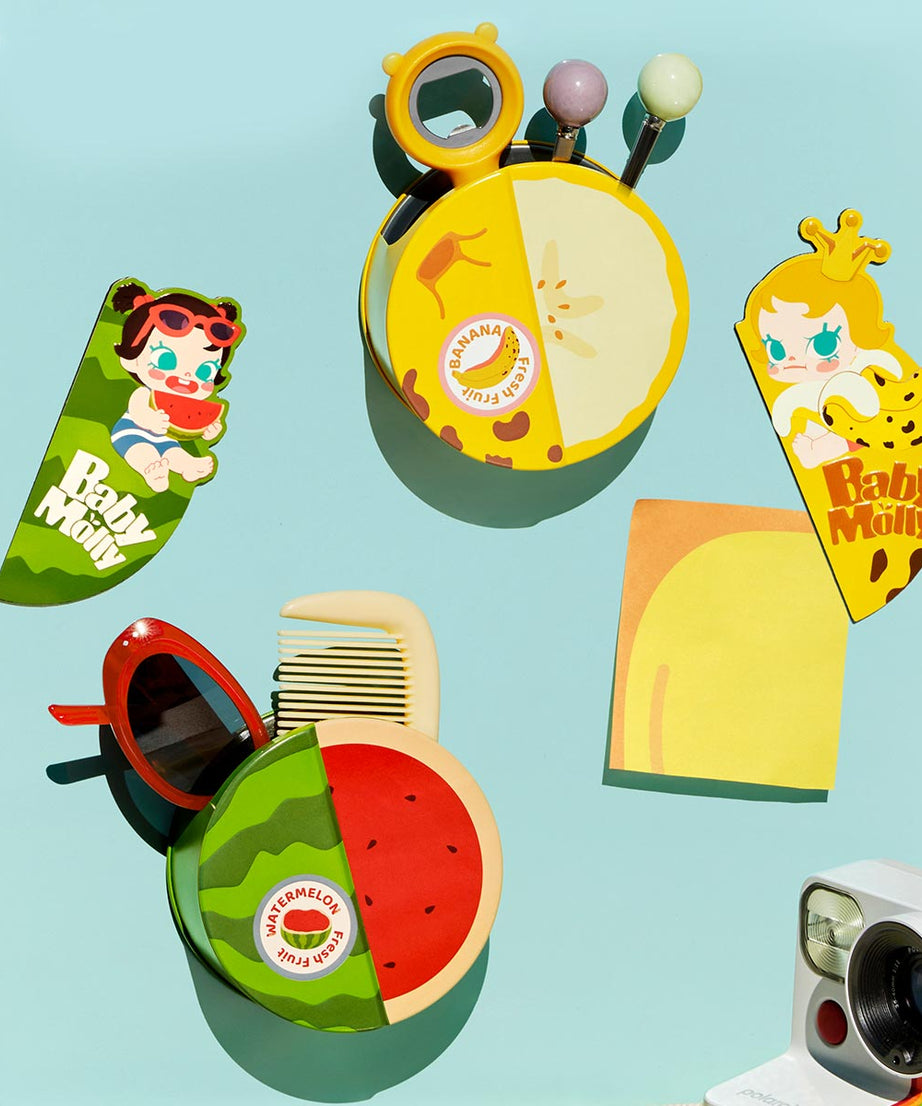 Pop Mart - Orijinal Baby Molly Meyveli Aroma Serisi Manyetik Kilitli Saklama Kör Kutu Seti