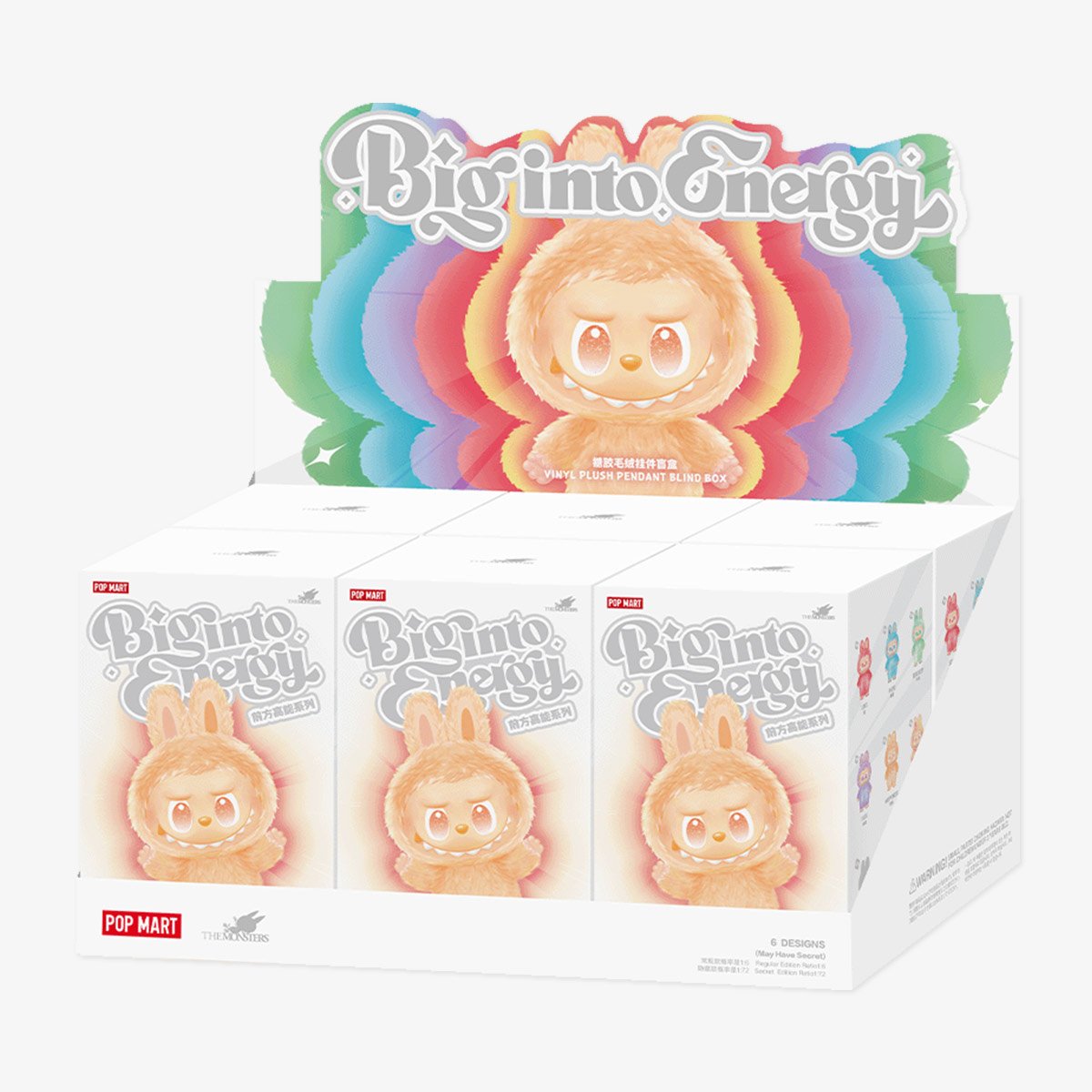 Pop Mart - Original Big Into Energy Serie Vinyl Plüschpuppe Überraschungs-Blindpack