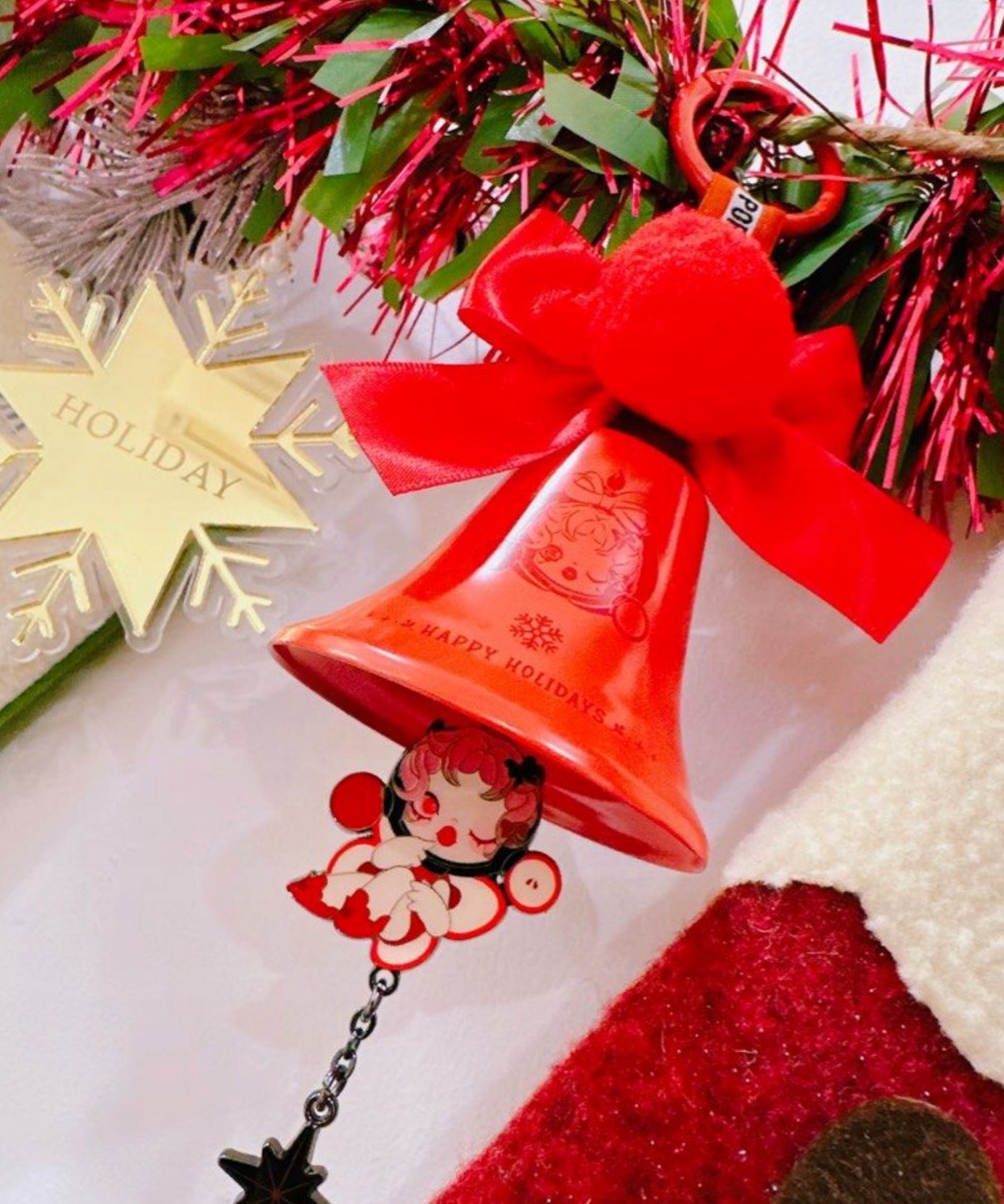 Pop Mart - Original Skullpanda Frohe Feiertage Baumschmuck