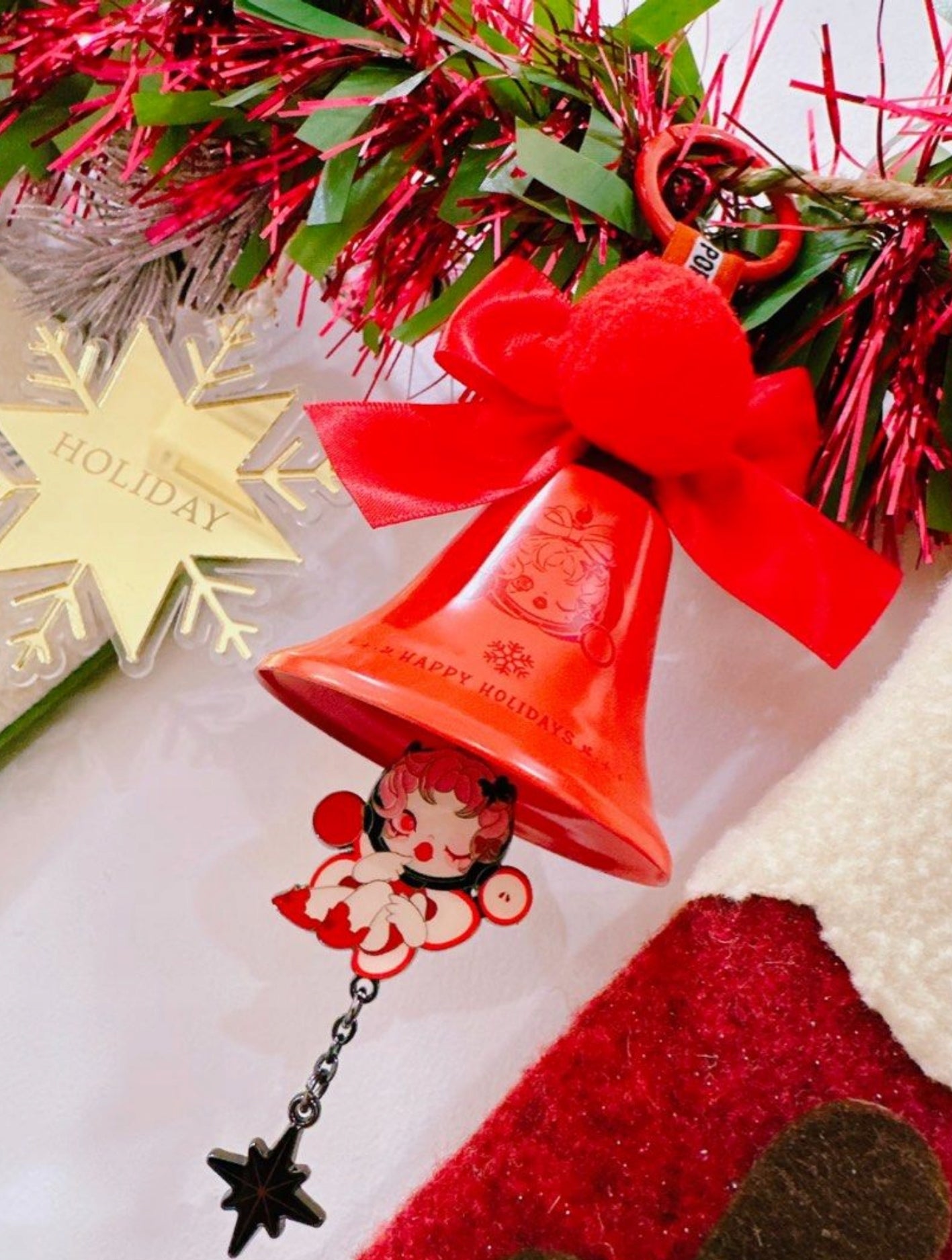 Pop Mart - Original Skullpanda Frohe Feiertage Baumschmuck