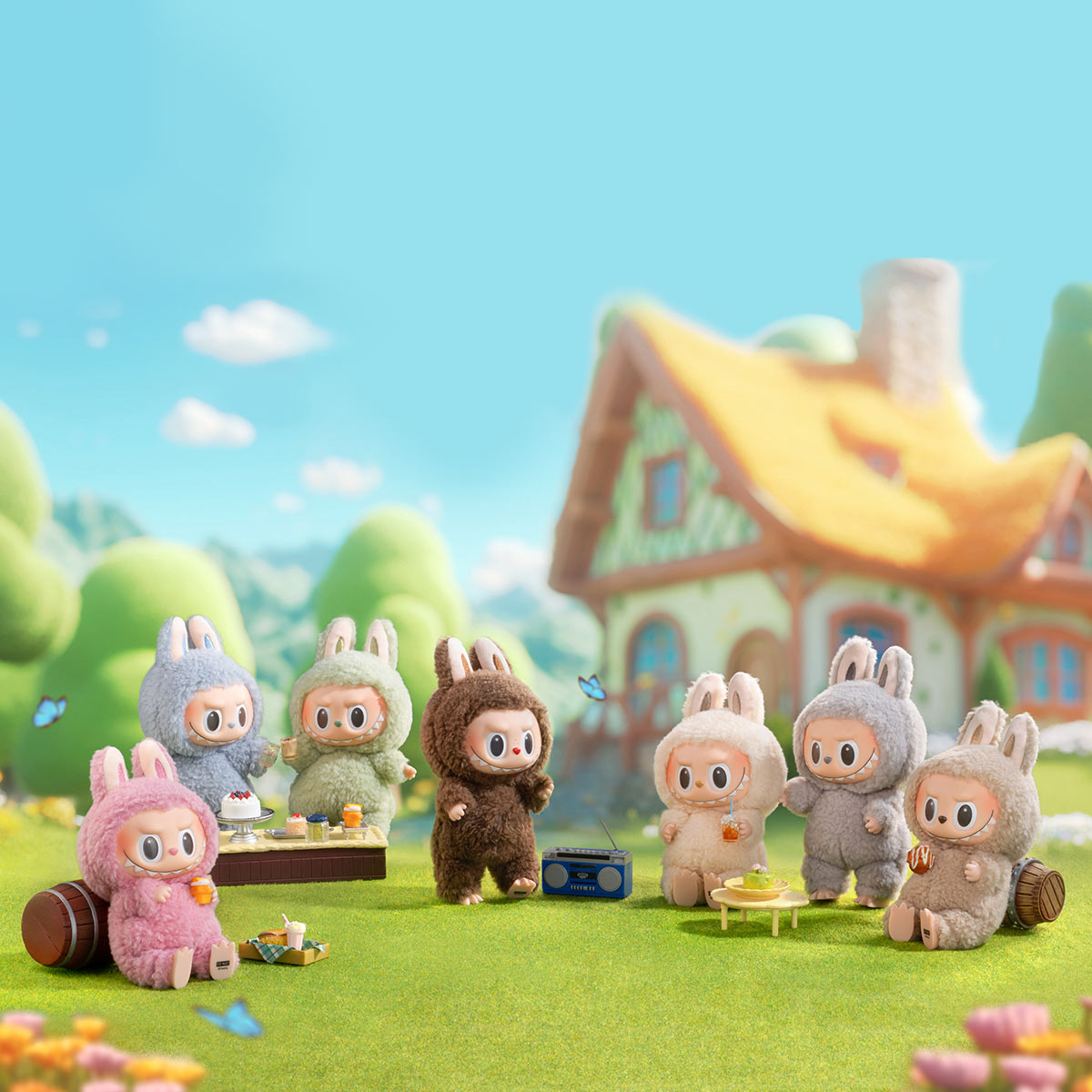 Pop Mart - Original Labubu THE MONSTERS: Exciting Macaron Vinyl Plüschpuppe Überraschungs-Blindpaket