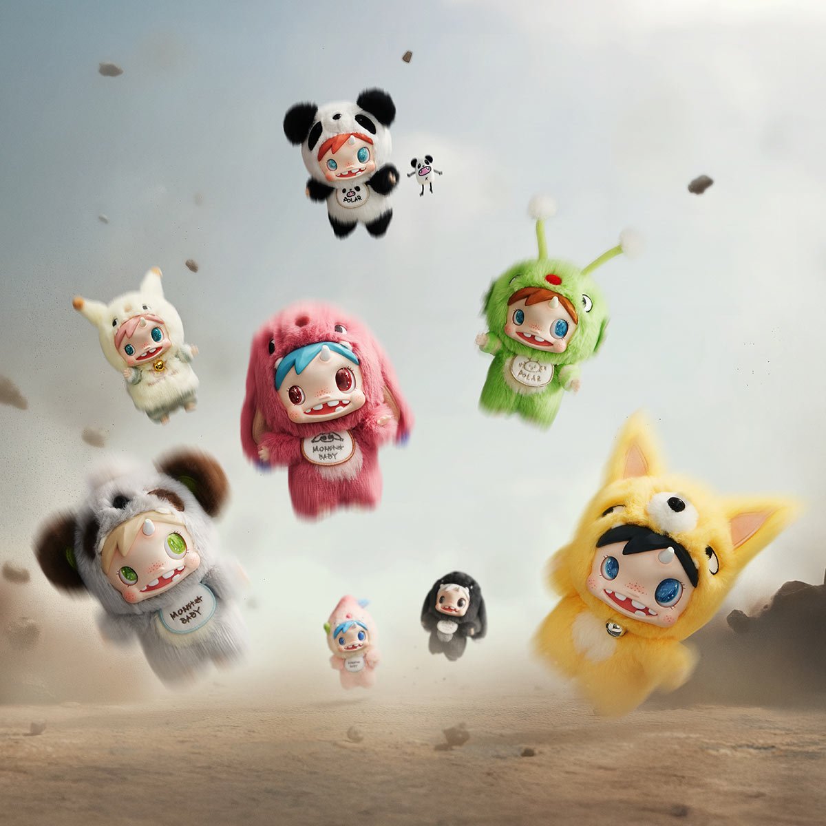 Pop Mart - Original Monster Baby Plüschanhänger Überraschung Blindpaket