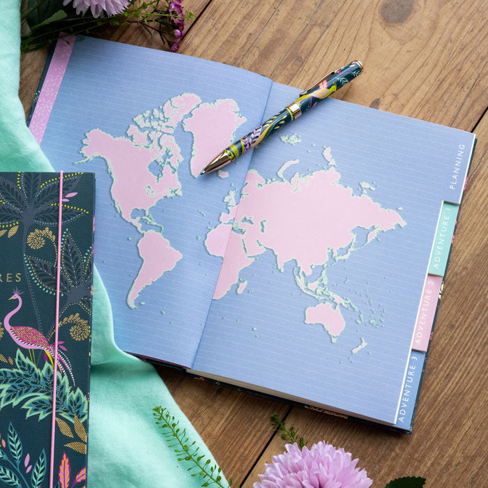 Portico Designs - Sara Miller: Botanischer Paradies-A5-Reisetagebuch
