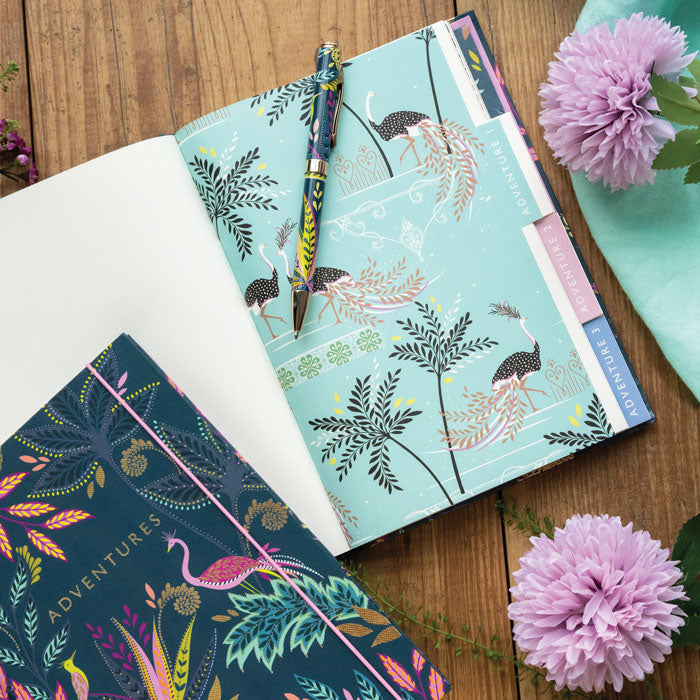 Portico Designs - Sara Miller: Botanischer Paradies-A5-Reisetagebuch