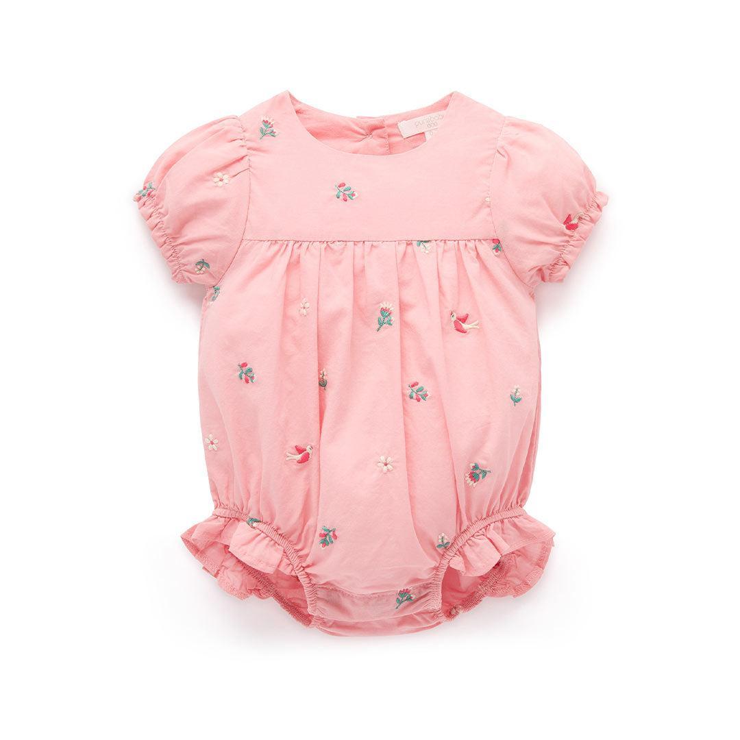 Purebaby Embroidered Bodysuit - Swallow Broderie-Bodysuits-Swallow Broderie-0-3m | Natural Baby Shower