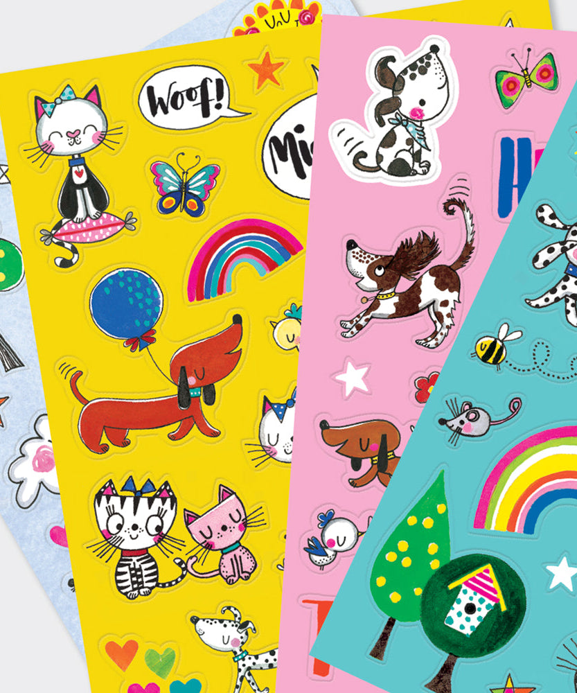 Rachel Ellen - Cats & Dogs Sticker Çıkartma Kitapları