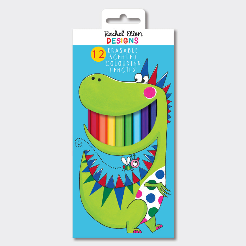 Rachel Ellen - Dinosaur Duftende und Radierbare Buntstift Set