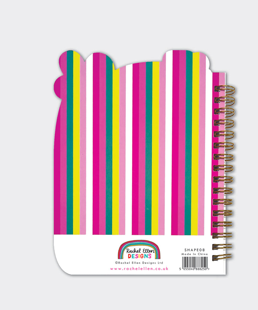 Rachel Ellen - Flamingo-förmiges Drahtgeheftetes Notizbuch