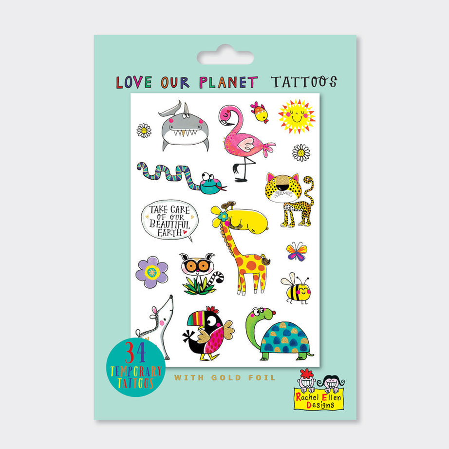 Rachel Ellen - Love Our Planet Kinder Temporäre Tattoos