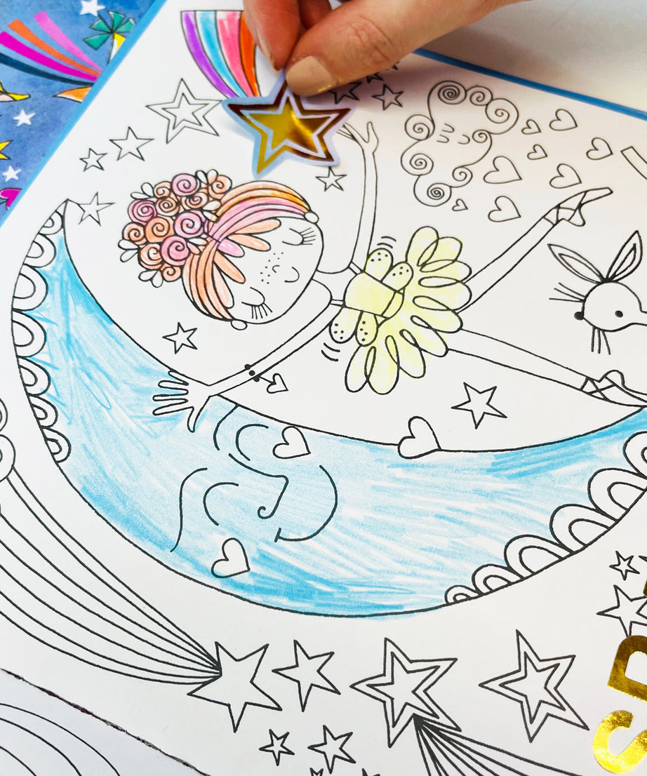 Rachel Ellen - Moondance Aufkleber Bühne Malbuch und Aktivitätsbuch