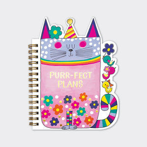 Rachel Ellen - Purr-fect Katze geformtes Notizbuch mit Drahtbindung