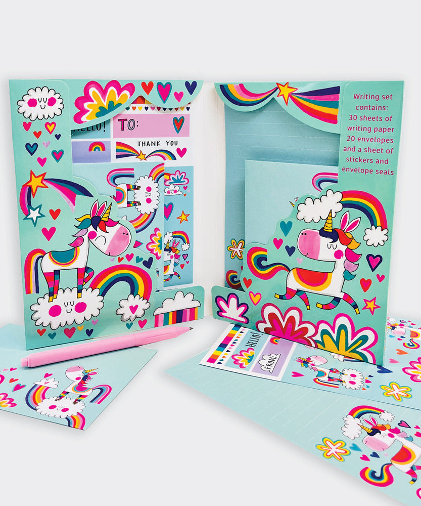 Rachel Ellen - Rainbow Unicorn Mektup Yazma Seti