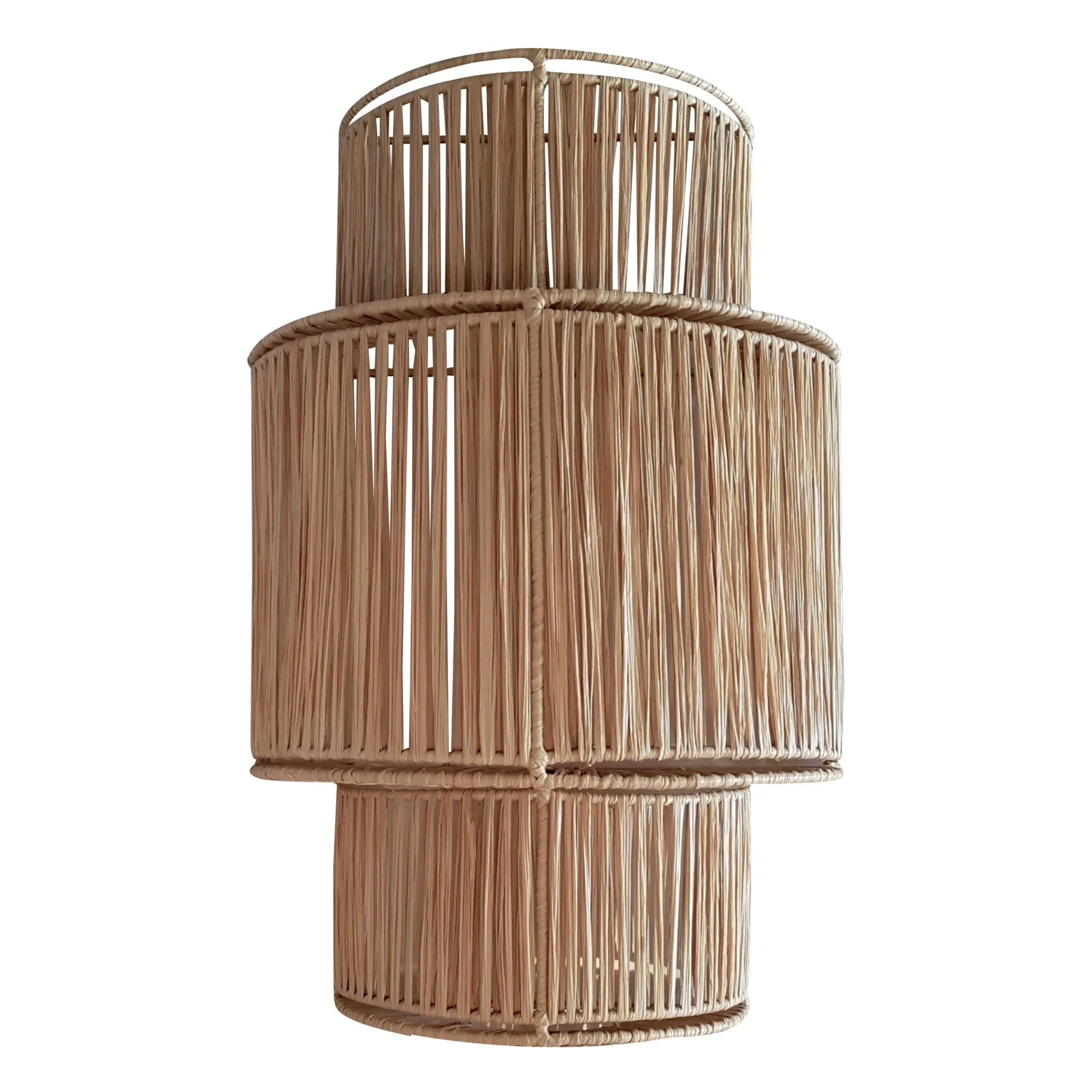 Honoré - Rattan 3-stufige Wandleuchte | Gold